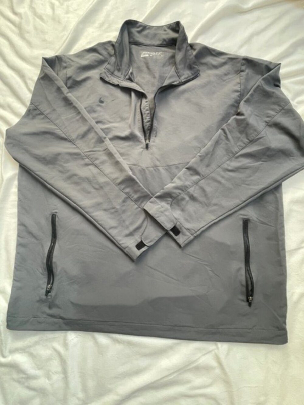 Nike Golf Men's Dri-FIT 1/4 Zip Pullover Windbreaker Jacket, Gray, Size XL